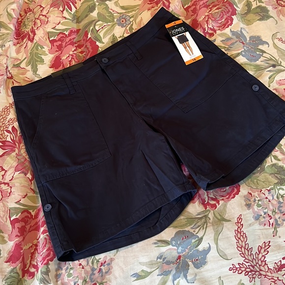 JONES NEW YORK Size 16 Utility Cargo Short EasyCare Navy BlueCozy Cotton $59 NEW - Picture 4 of 9